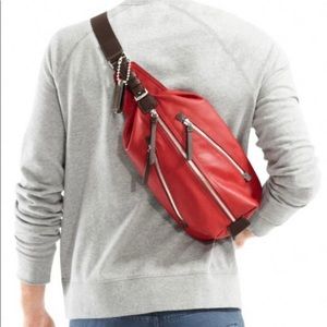 COACH Thompson Leather Sling Pack for MEN & WOMEN